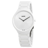 Rado True Thinline White Dial White Ceramic Ladies Watch #R27957012 - Watches of America