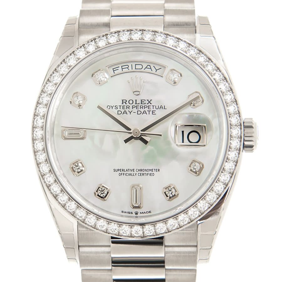 Rolex day date outlet mother of pearl dial