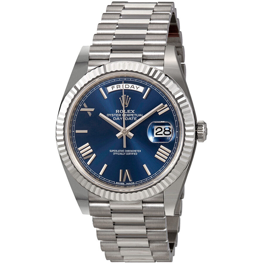 Rolex Day Date 40 Blue Dial 18K White Gold President Automatic