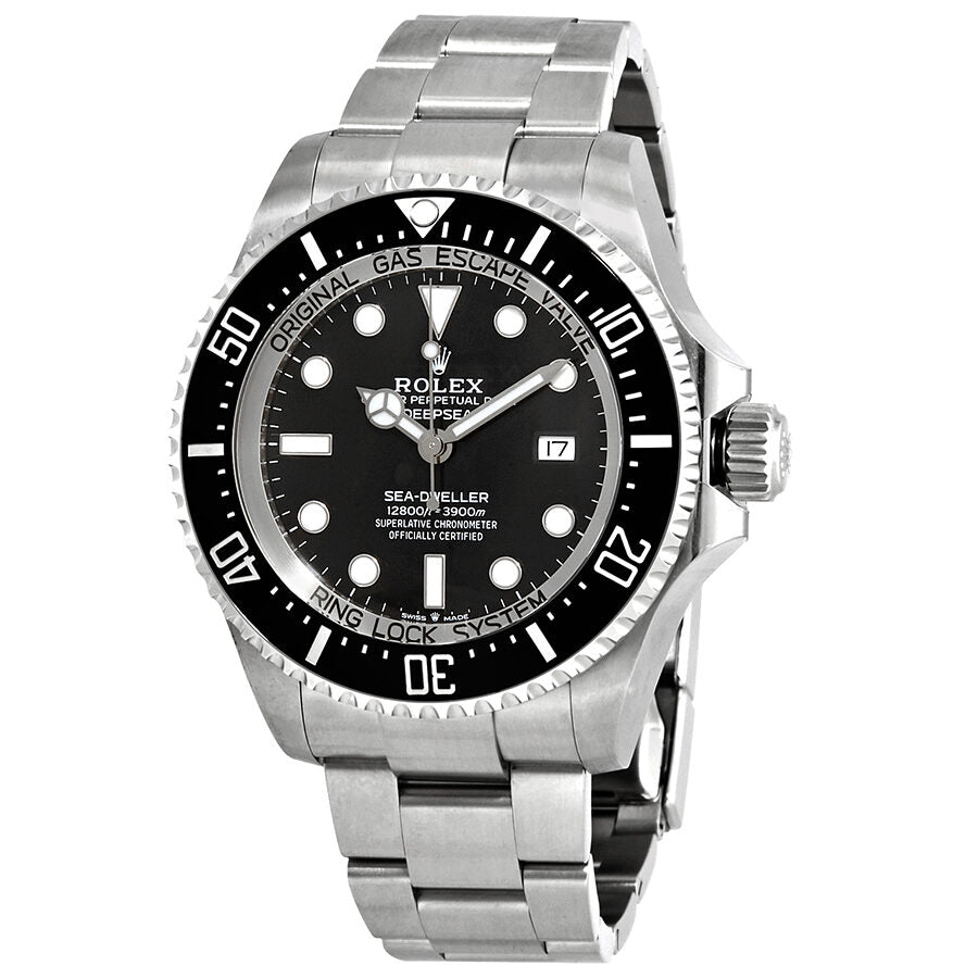 Rolex Deepsea Black Dial Automático Reloj de acero inoxidable para