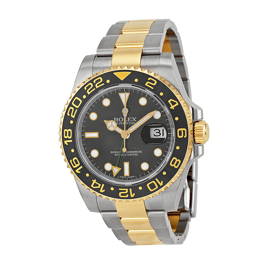 Rolex GMT-Master II Black Dial Stainless Steel and 18kt Yellow
