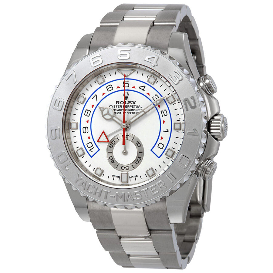 Rolex Yacht-Master II White Dial Automatic Men's 18k White Gold