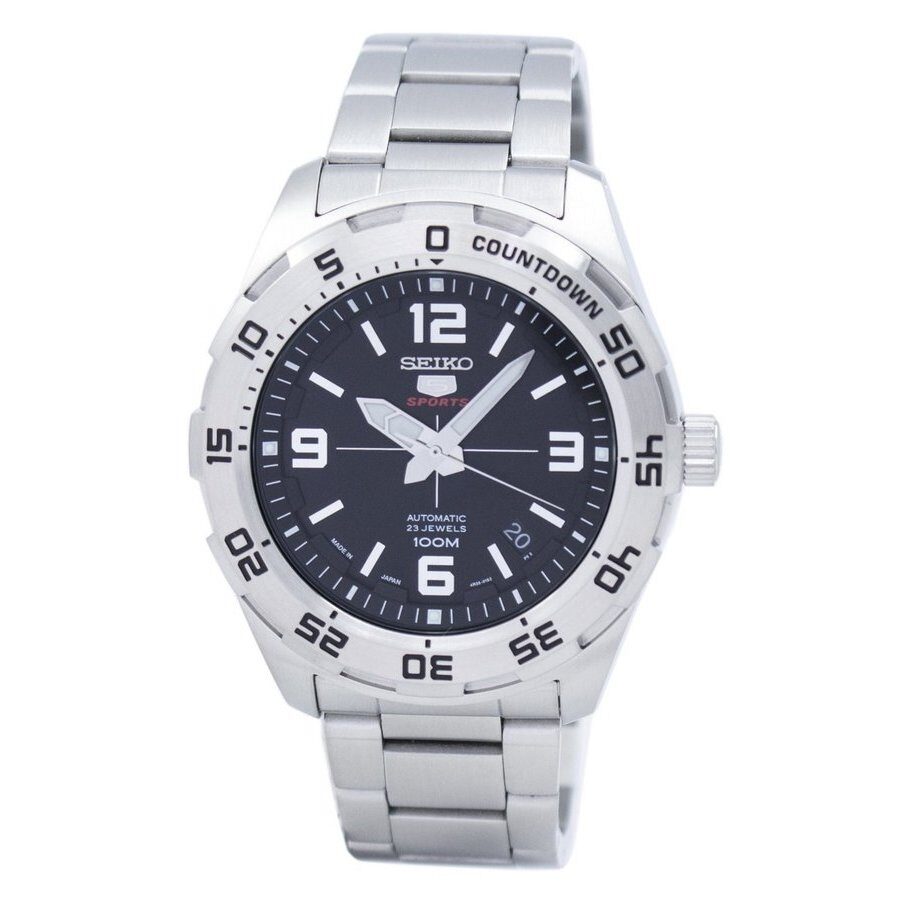 Seiko 5 Automatic Black Dial Stainless Steel Men's Watch #SRPB79J1 - Watches of America