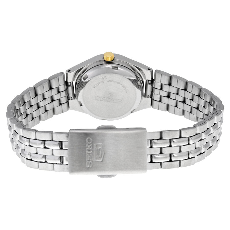 Seiko 5 Automatic White Dial Stainless Steel Ladies Watch #SYMK41 - Watches of America #3