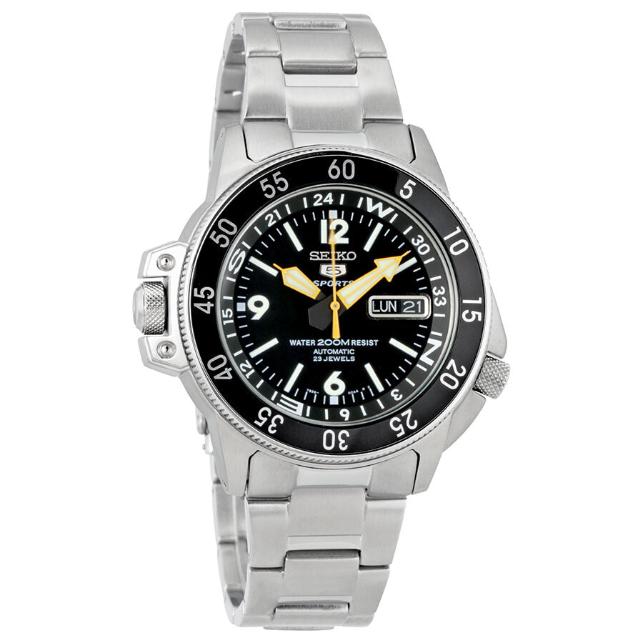 Seiko 5 Sport Land Shark Black Dial Men's Watch #SKZ211K1 - Watches of America