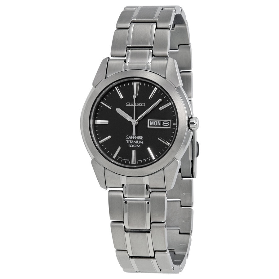Seiko Grey Dial Titanium Men's Watch #SGG731 - Watches of America