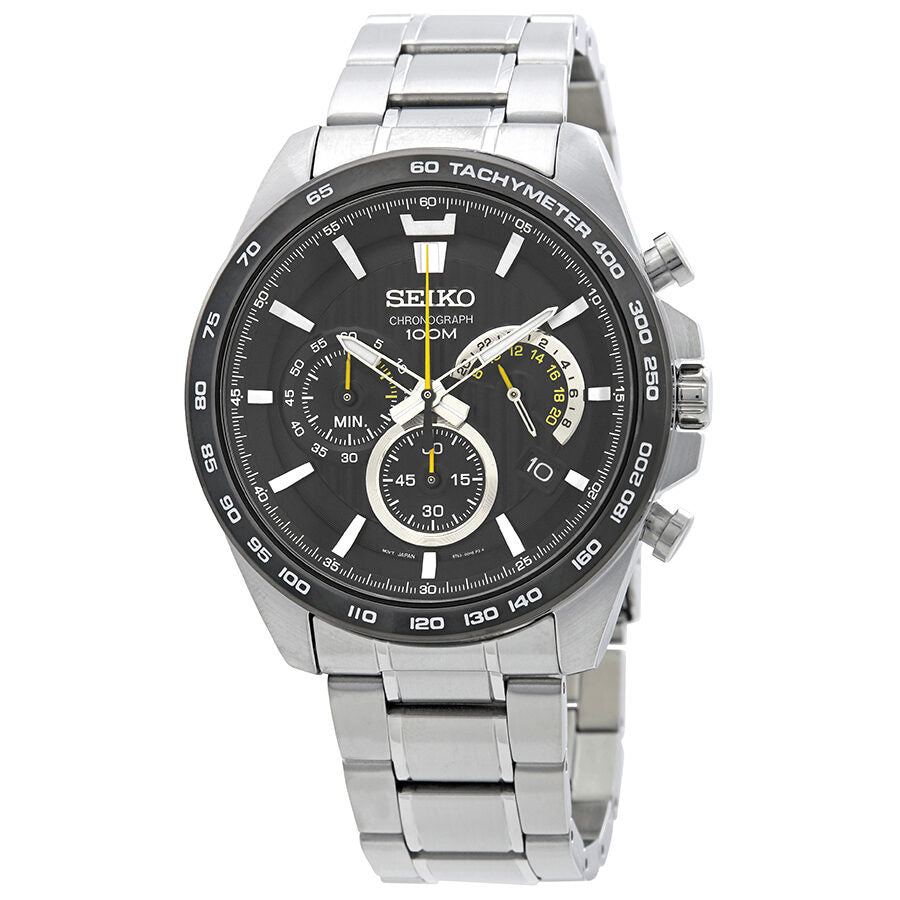 Seiko Chronograph Black Dial Men's Watch #SSB303P1 - Watches of America