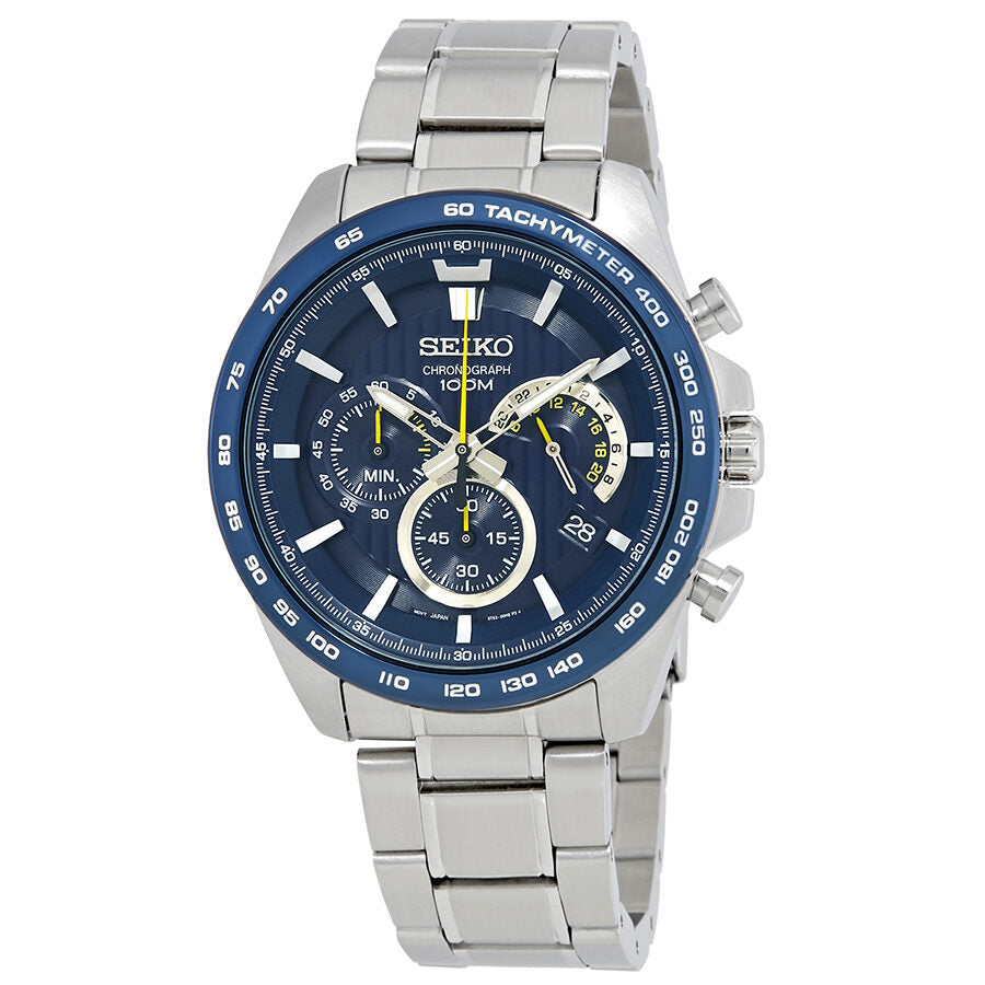 Blue Dial Seiko Tachymeter Price SEIKO SSC141 Watch For Men Blue