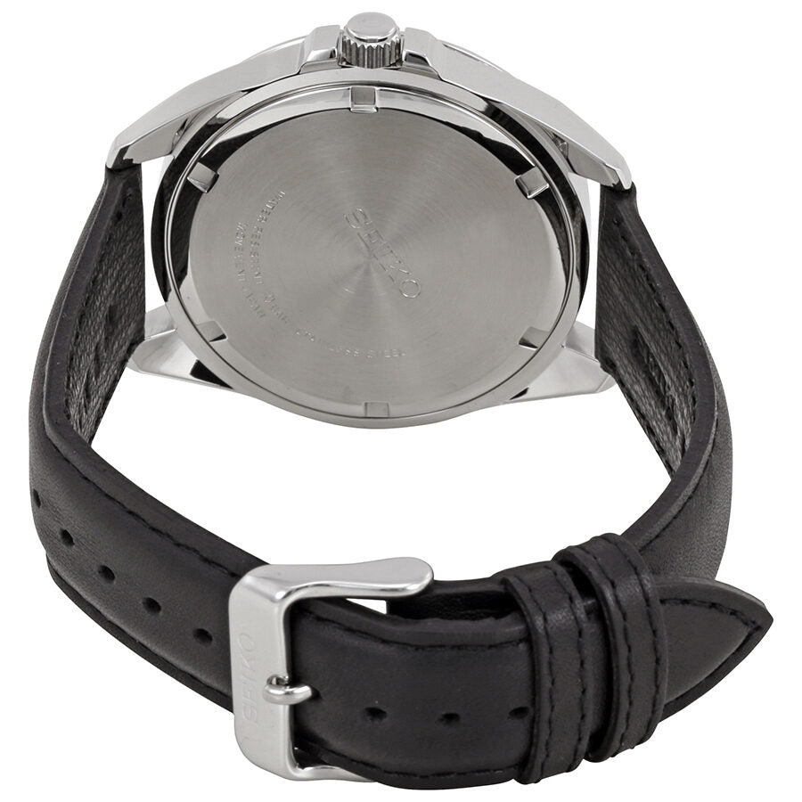 Seiko Neo Classic Black Dial Black Leather Men's Watch #SUR215 - Watches of America #3