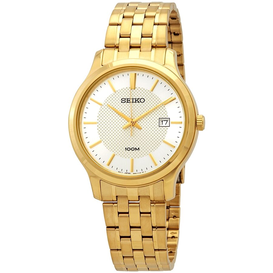 Seiko Neo Classic Quartz Men's Gold-tone Watch #SUR296P1 - Watches of America