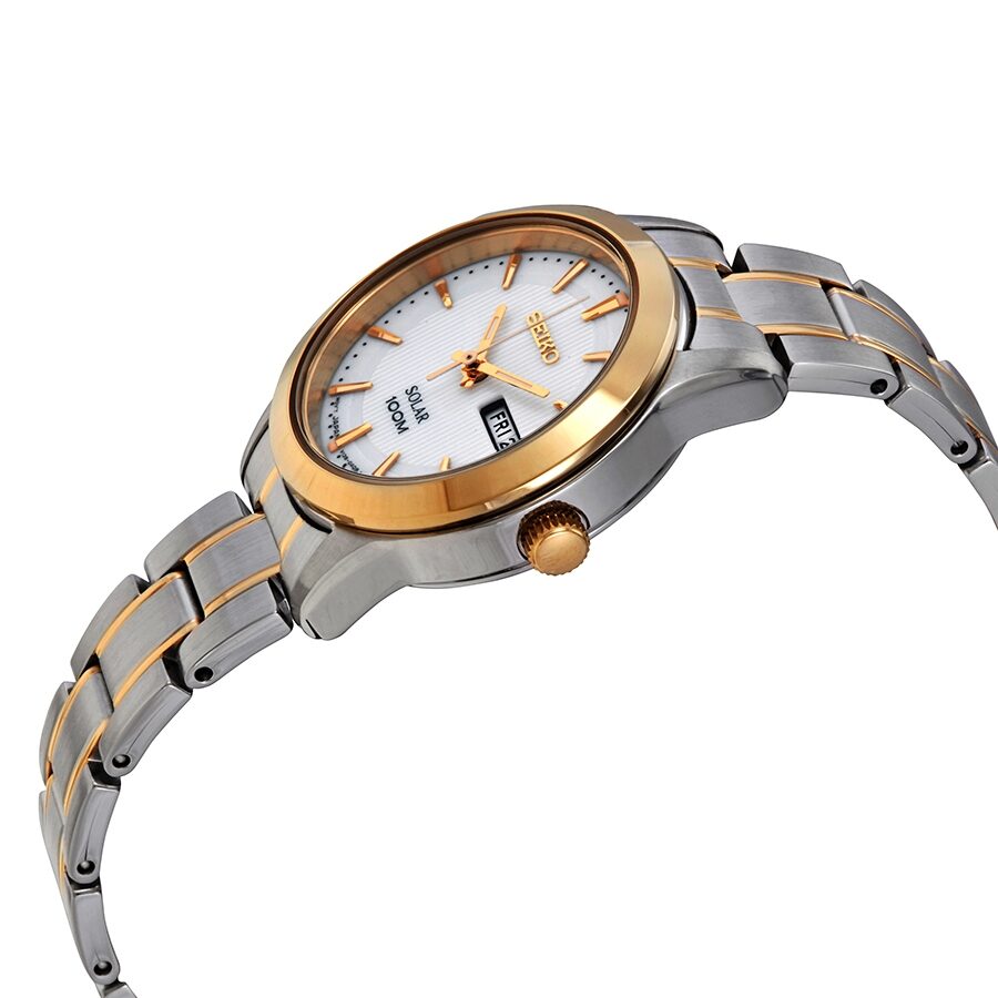 Seiko Quartz White Dial Two-tone Ladies Watch #SUT162P1S - Watches of America #2