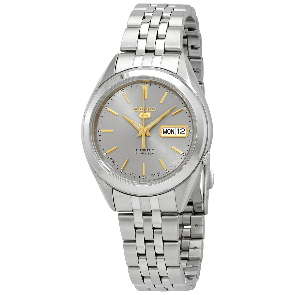 Seiko Seiko 5 Automatic Grey Dial Men's Watch #SNKL19J1 - Watches of America