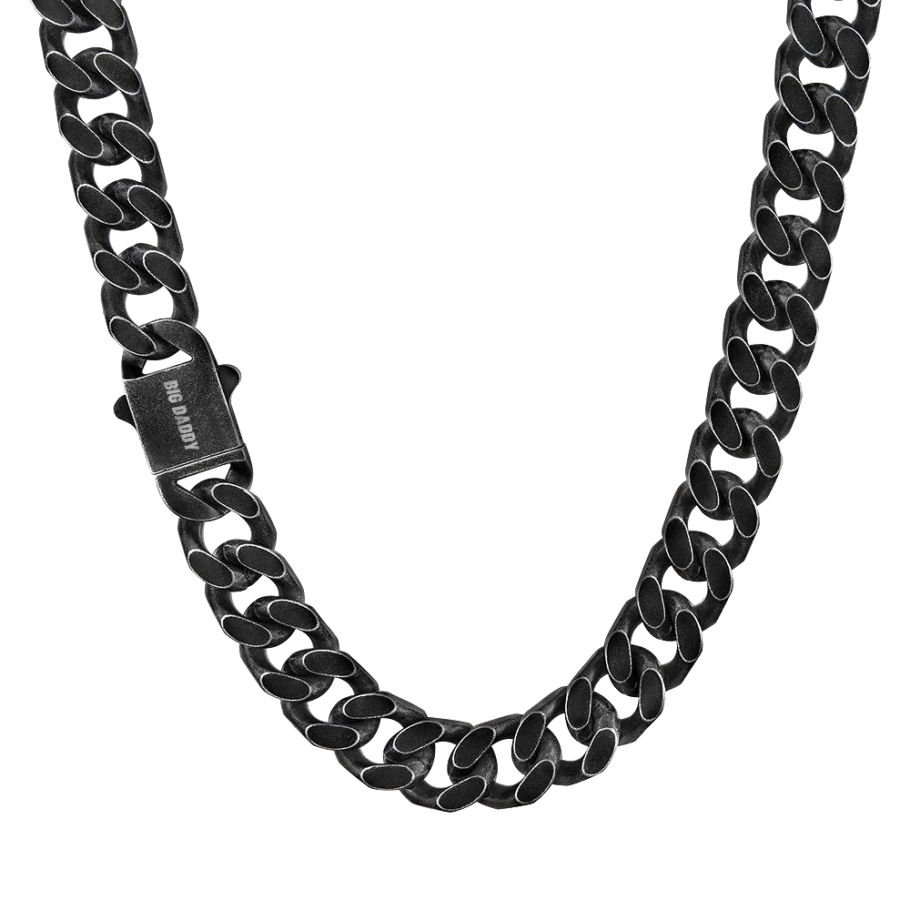 Big Daddy 14mm Cuban Curb All Black Chain – Watches of America