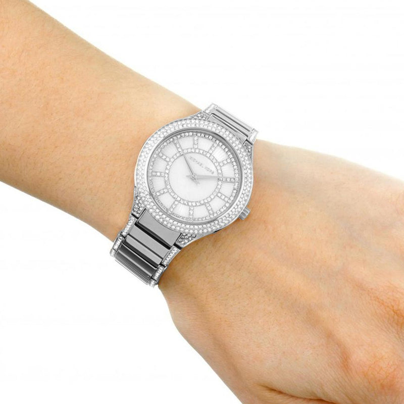 Michael Kors Kerry Madre Perla Dial Plata Señoras Reloj MK3311