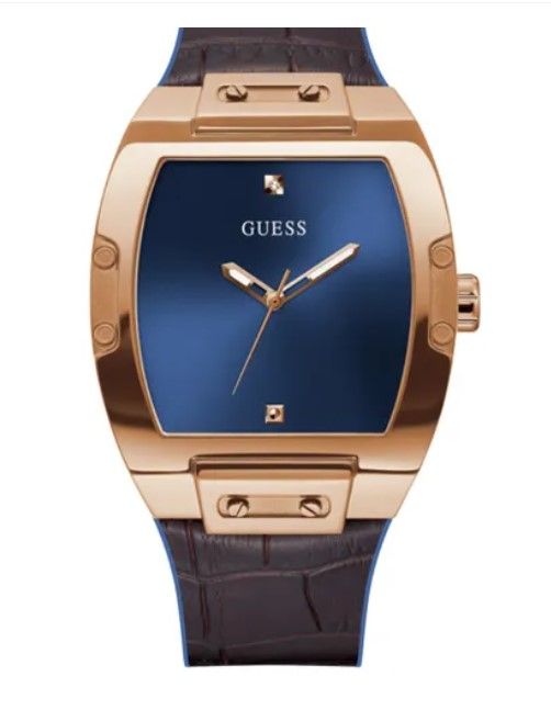 Reloj Guess Phoenix Esfera Azul Correa Cuero Hombre GW0386G2