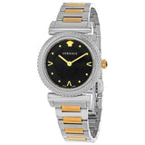 Versace V- Motif Quartz Black Dial Ladies Watch VERE00518
