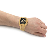 Versace Dominus Chronograph Black Dial Gold Steel Strap Watch For Men - VE6H00523 VE6H00523 - Image 6