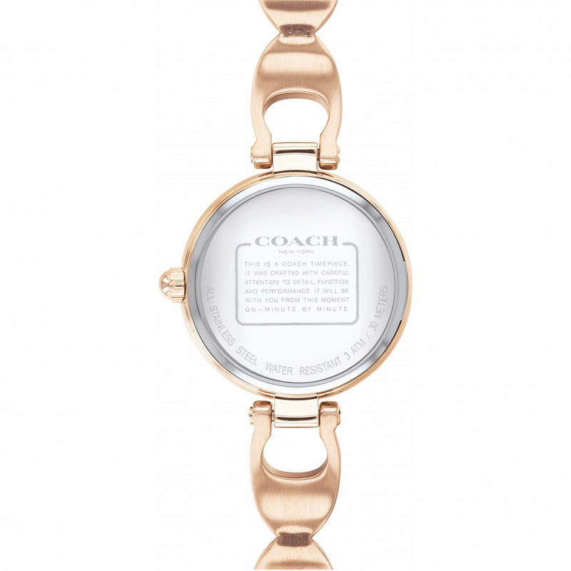 Coach Park Reloj de cuarzo con esfera rosa y cristal para mujer 14503172