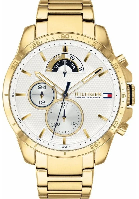 Tommy Hilfiger Reloj multifunción de acero dorado para hombre 1791538