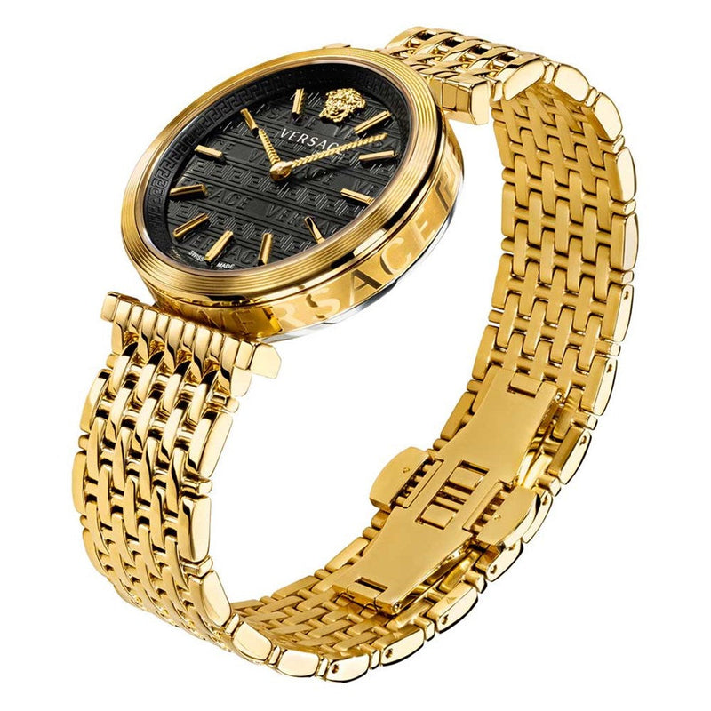 Versace V-Twist Black Dial Gold Mesh Bracelet Watch for Women - VELS00819 VELS00819 - Image 3