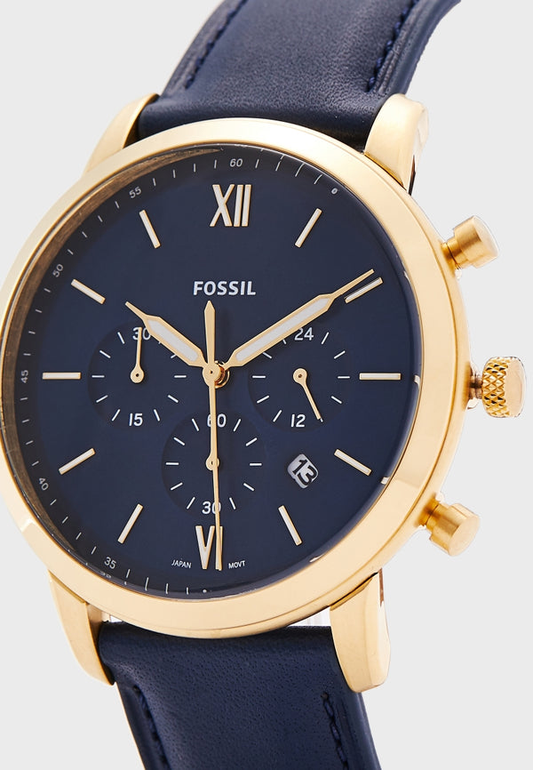 Reloj Fossil Neutra Chronograph Navy Leather para hombre FS5790