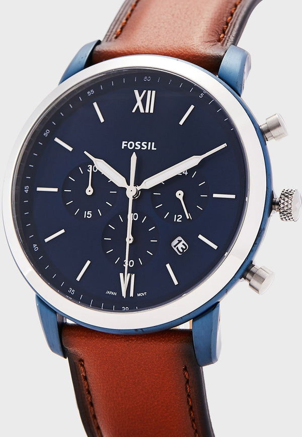 Fossil Neutra Reloj cronógrafo de cuarzo con esfera azul para hombre FS5791