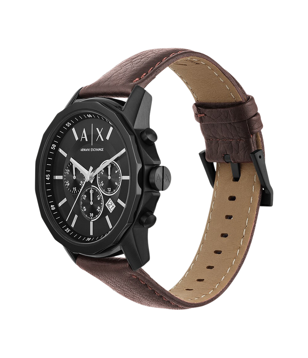 Armani Exchange Chronograph Brown Leather Men's Watch AX1732 – Watches of  America