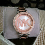 Reloj Michael Kors Parker de oro rosa y plata para mujer MK6314