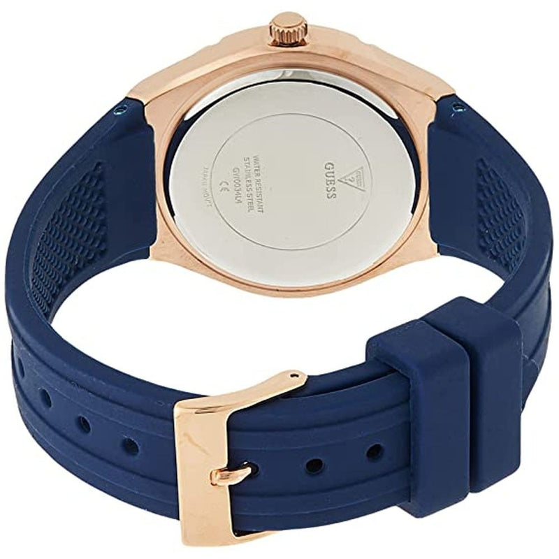 Reloj Mujer Guess Cosmo Oro Rosa Correa Azul GW0034L4