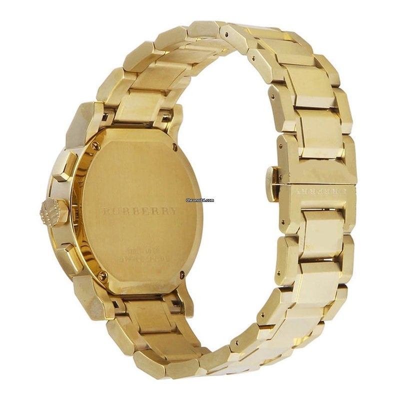 Burberry The City Chronograph Gold-Tone Stainless Steel Unisex Watch BUR9753