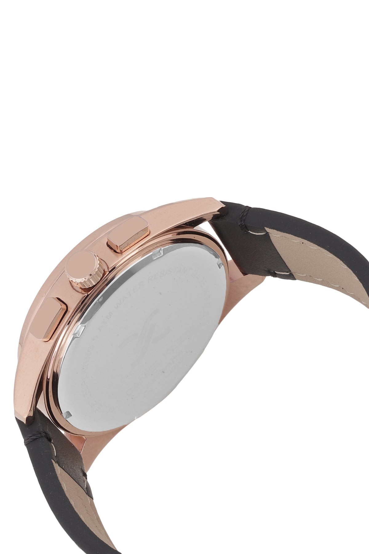 Daniel Klein Exclusive Multifunction Black Genuine Leather Strap Watch - DK.1.13902-3