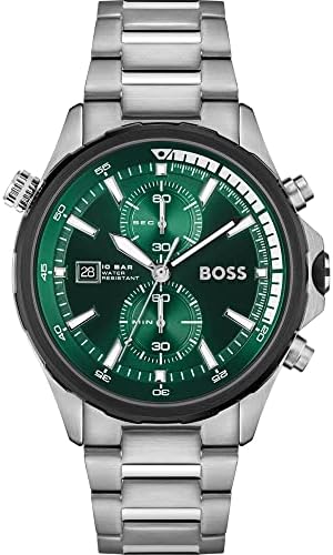 Hugo Boss Globetrotter Green Dial Men's Watch 1513930