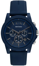 Armani Exchange Outerbanks Reloj cronógrafo de cuarzo con esfera azul para hombre AX7128