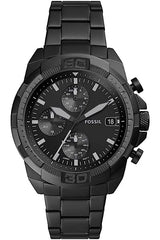 Fossil Bronson Reloj cronógrafo de cuarzo con esfera negra para hombre FS5853