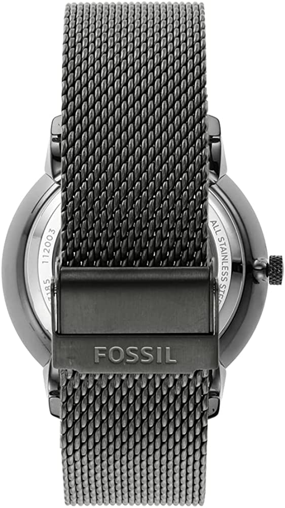 Fossil Neutra Automático Negro Esqueleto Dial Hombres Reloj ME3185