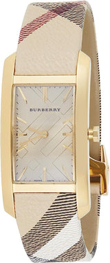 Reloj Burberry Pioneer con esfera dorada para mujer BU9407