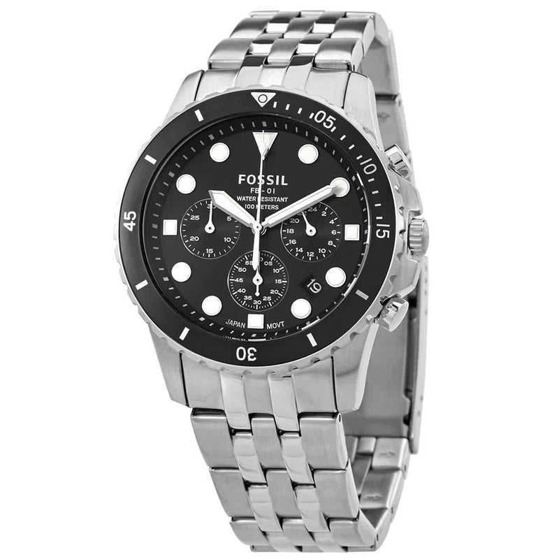 Fossil FB-01 Reloj cronógrafo de cuarzo con esfera negra para hombre FS5837