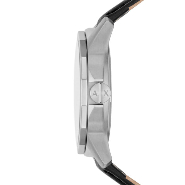 Armani Exchange Banks Black Leather Men's Watch - AX1735