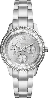 Fossil Stella Sport Chronograph Quartz Crystal Silver Dial Ladies Watch ES5108