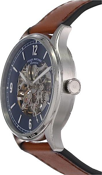 Fossil Forrester Automático Azul Esqueleto Dial Hombres Reloj ME3179