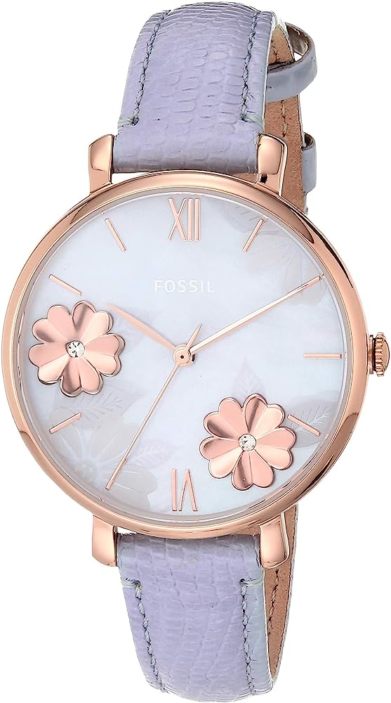 Fossil Jacqueline Three-Hand Lavender Leather Women's Watch ES4814