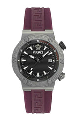 ساعة فيرساتشي غريكا لوجو دايفر كوارتز للرجال بمينا أسود - VE8G00224