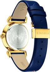 Versace V-Motif Quartz Dark Blue Dial Ladies Watch VERE00218