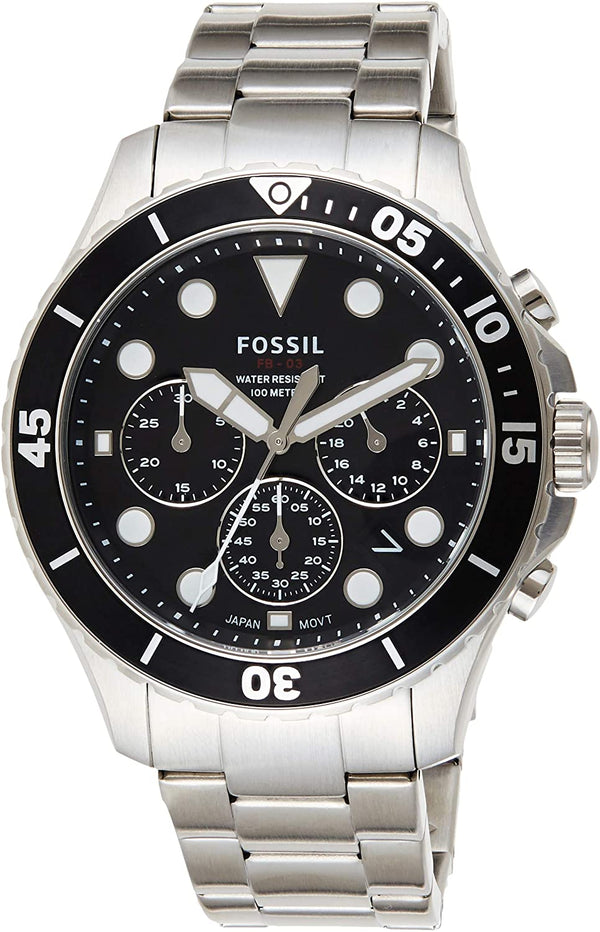 Fossil FB-03 Reloj cronógrafo de cuarzo con esfera negra para hombre FS5725