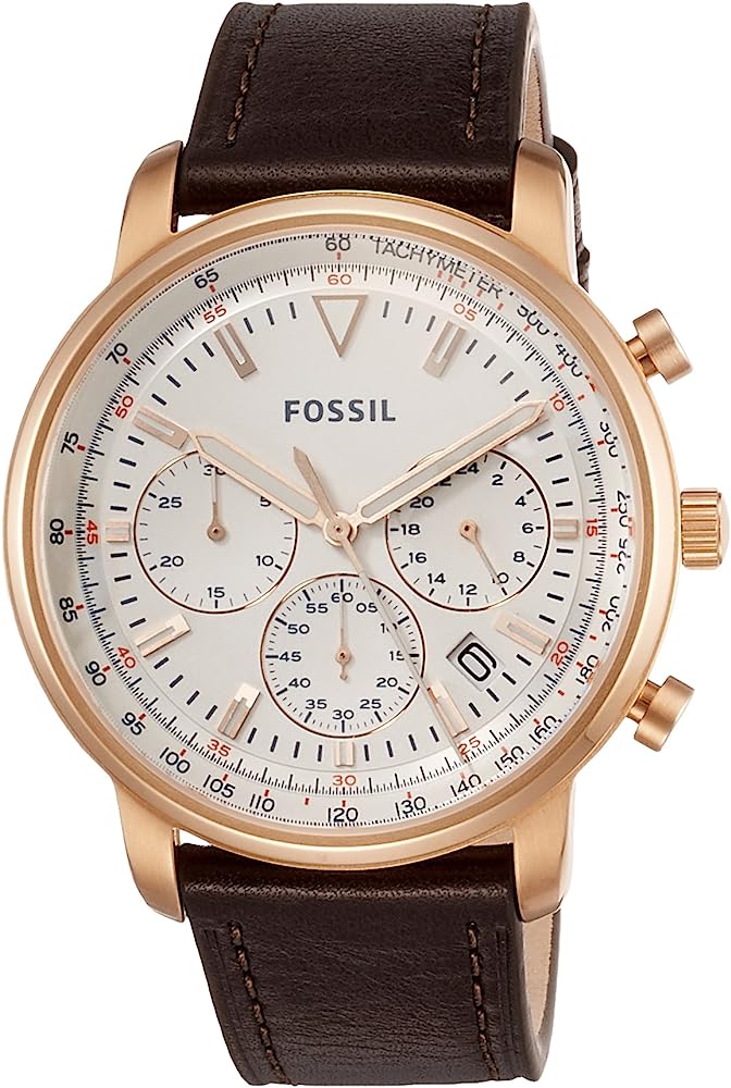 Fossil Goodwin Reloj cronógrafo de cuarzo con esfera blanca para hombre FS5415