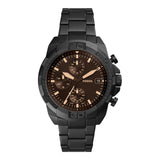 Fossil Bronson Reloj cronógrafo de cuarzo con esfera negra para hombre FS5851