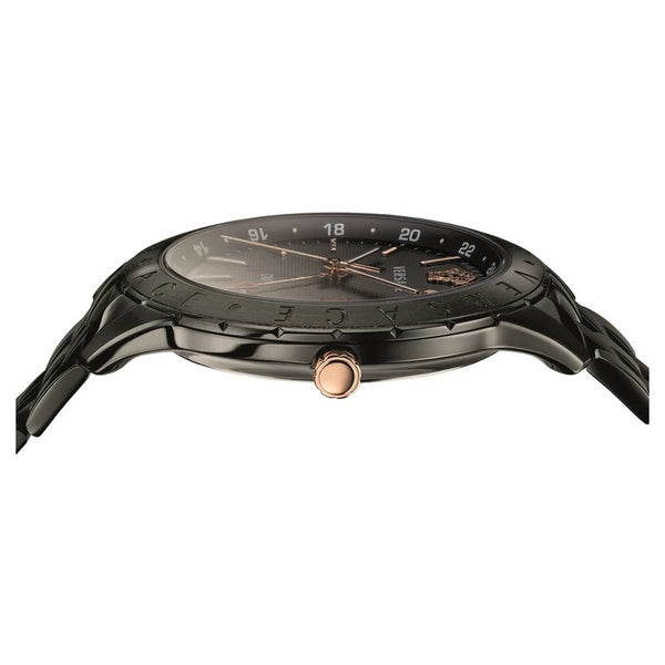 Versace Univers GMT Quartz Black Dial Men's Watch VEBK00618