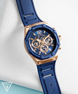 Guess Multi-function Blue Silicone Strap Men's Watch GW0263G2