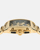 Versace Dominus Chronograph Black Dial Gold Steel Strap Watch For Men - VE6H00523