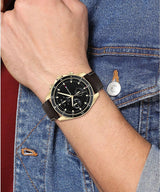 Tommy Hilfiger Parker Chronograph Black Dial Brown Leather Strap Watch For Men - 1791836 1791836 - Image 7